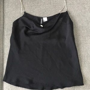 H&M Divided black camisole top with rhinestones